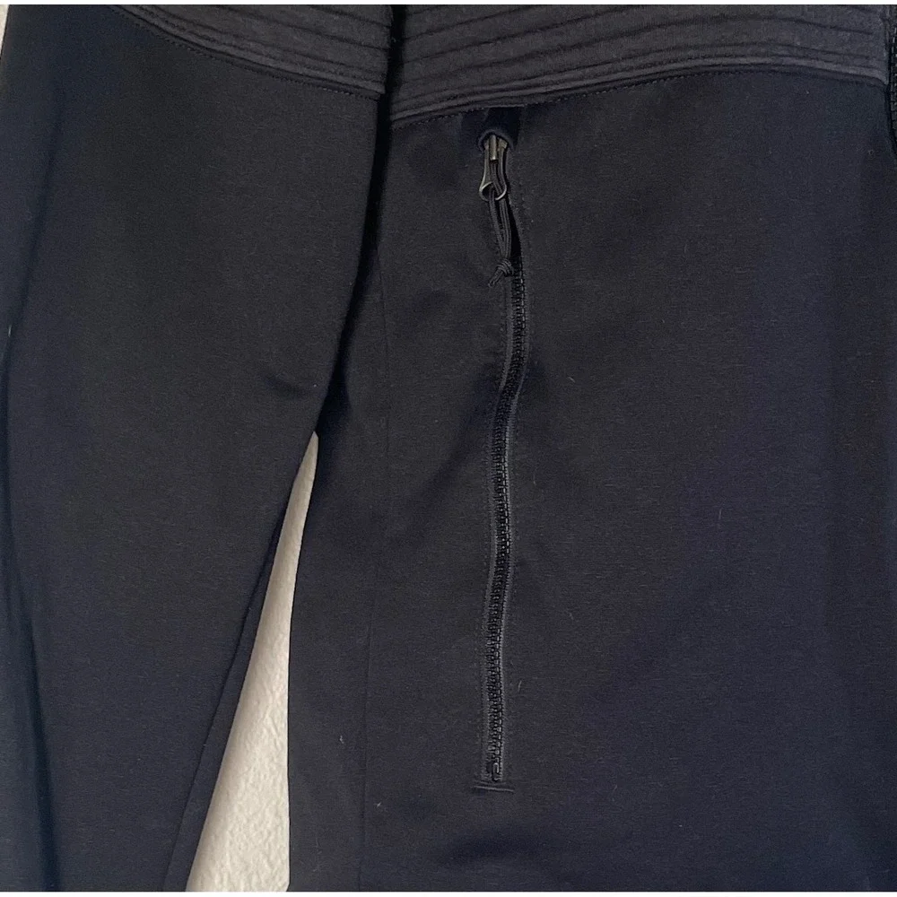 The North Face Black Performance Jacket mens XS with Hood Full Zip Ribbed Hoodie